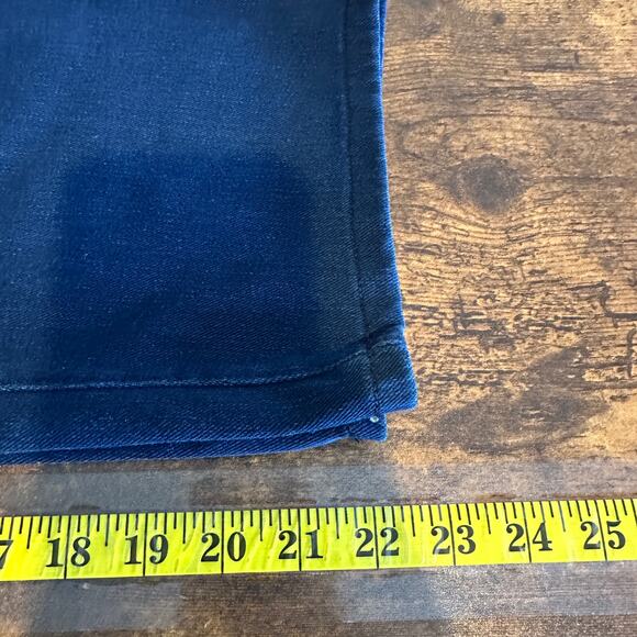 Lands End Starfish High Rise Knit Denim Straight Jeans Large Petite Travel EUC - Picture 5 of 9